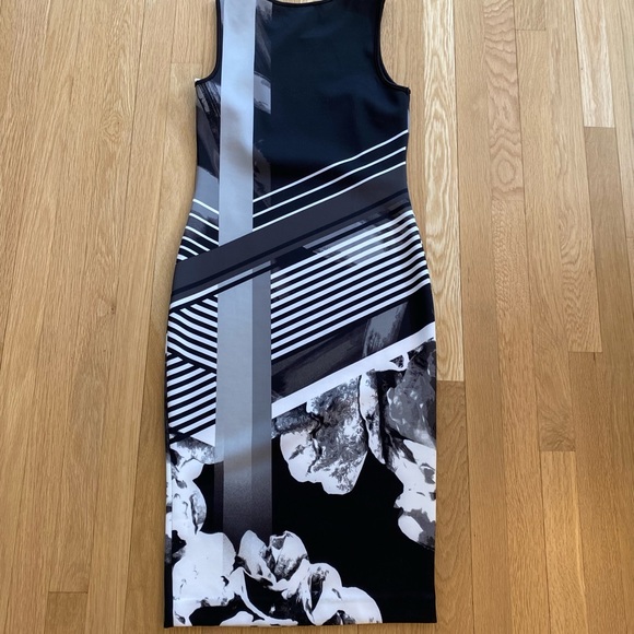 New Apt 9 Womens Sleeveless Black White Photograph Print Dress / Size 4 / NWT - Picture 6 of 7